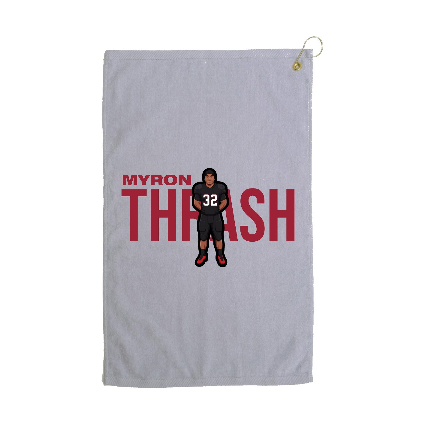 Golf Towel — Player Name in Grey