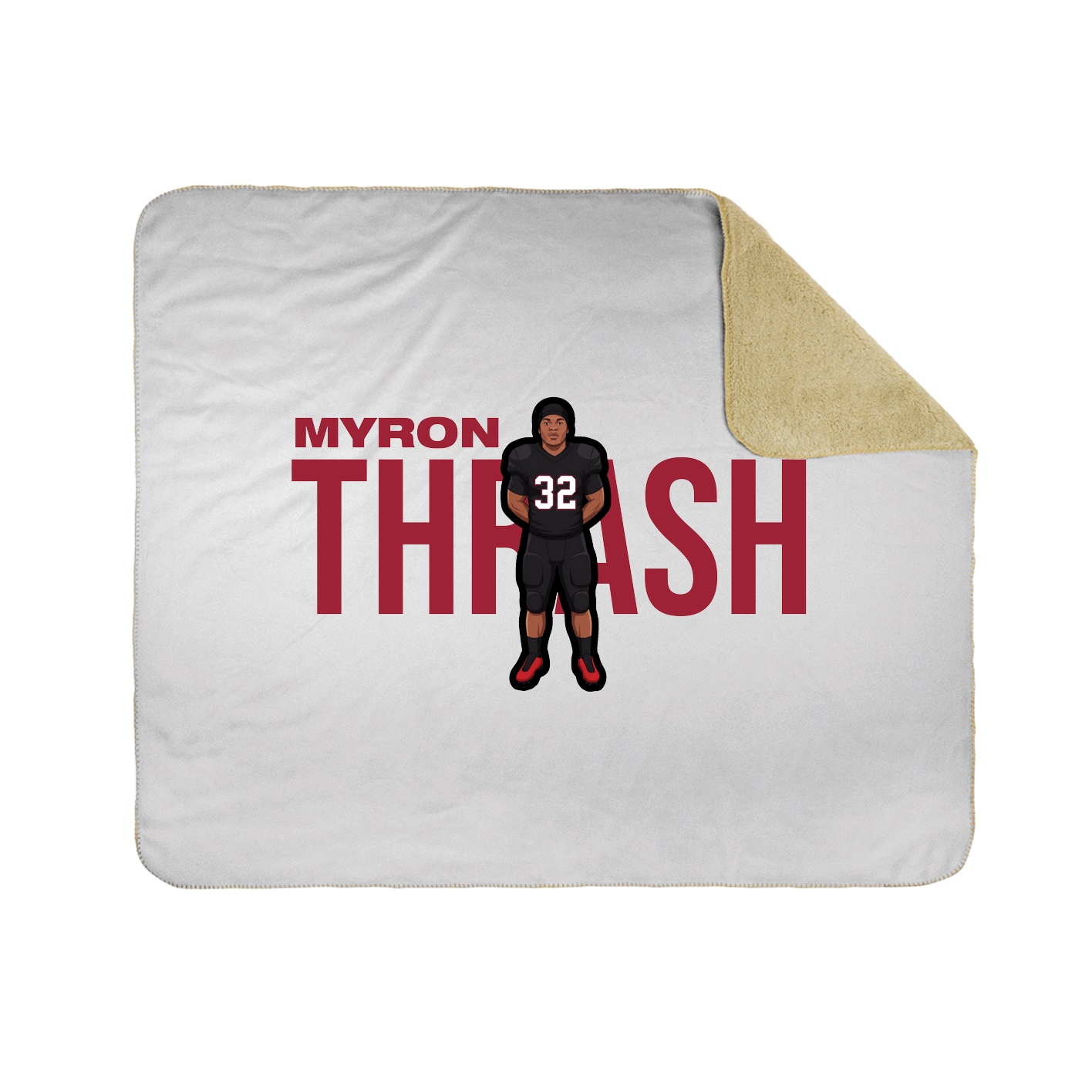 Throw Blanket — Player Name in White