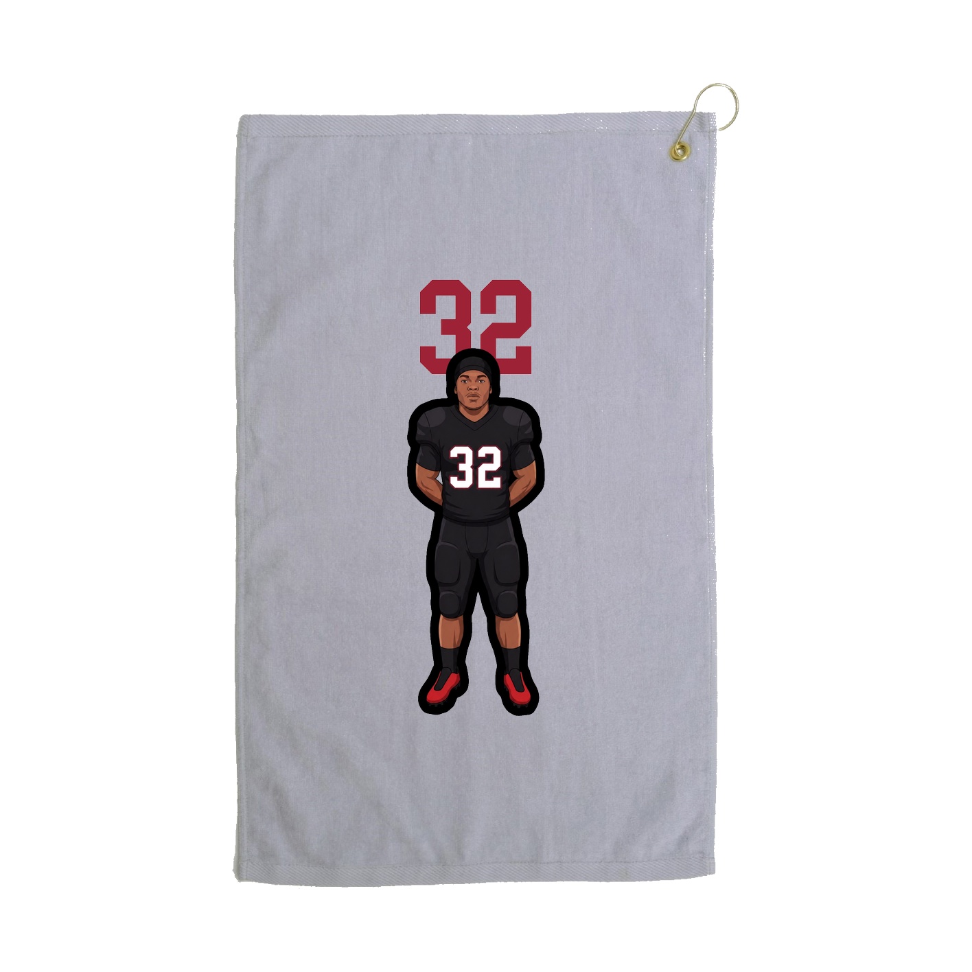 Golf Towel — Number Top in Grey