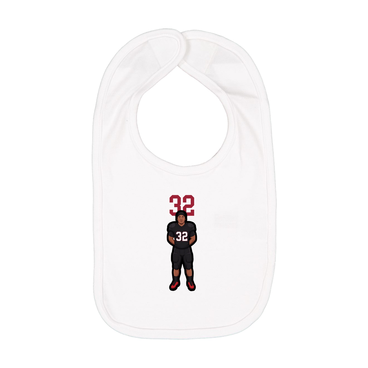 Infant Bib — Number Top in White