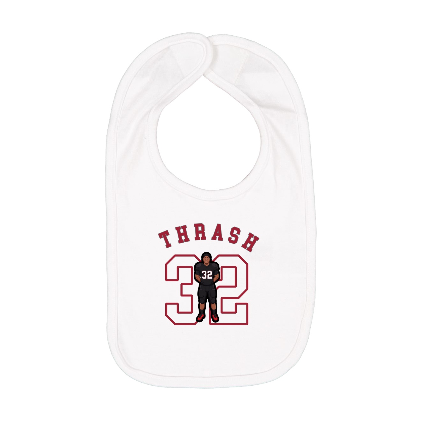 Infant Bib — Shirsey Arch in White