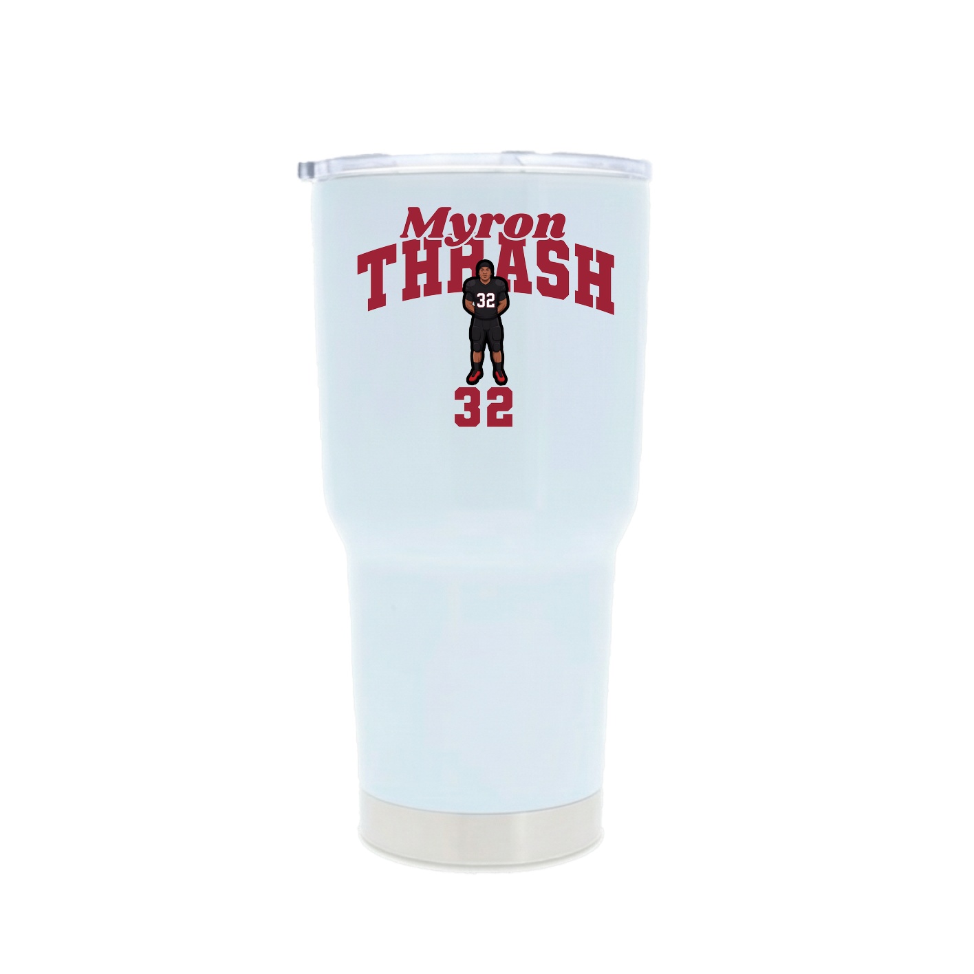 30oz Stainless Steel Tumbler — Signature Arch in White
