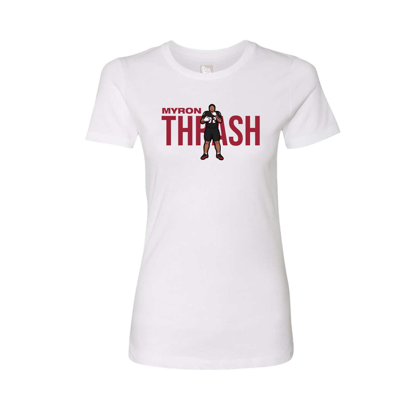 Fitted Women's Tee — Player Name in White
