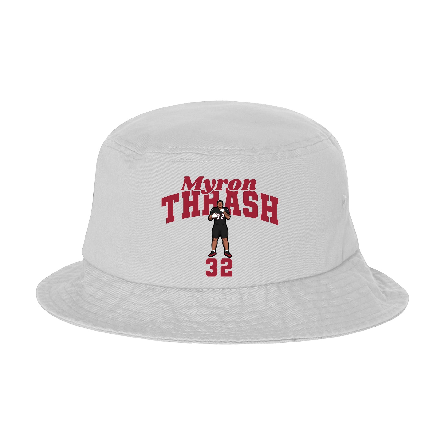 Bucket Cap — Signature Arch in White