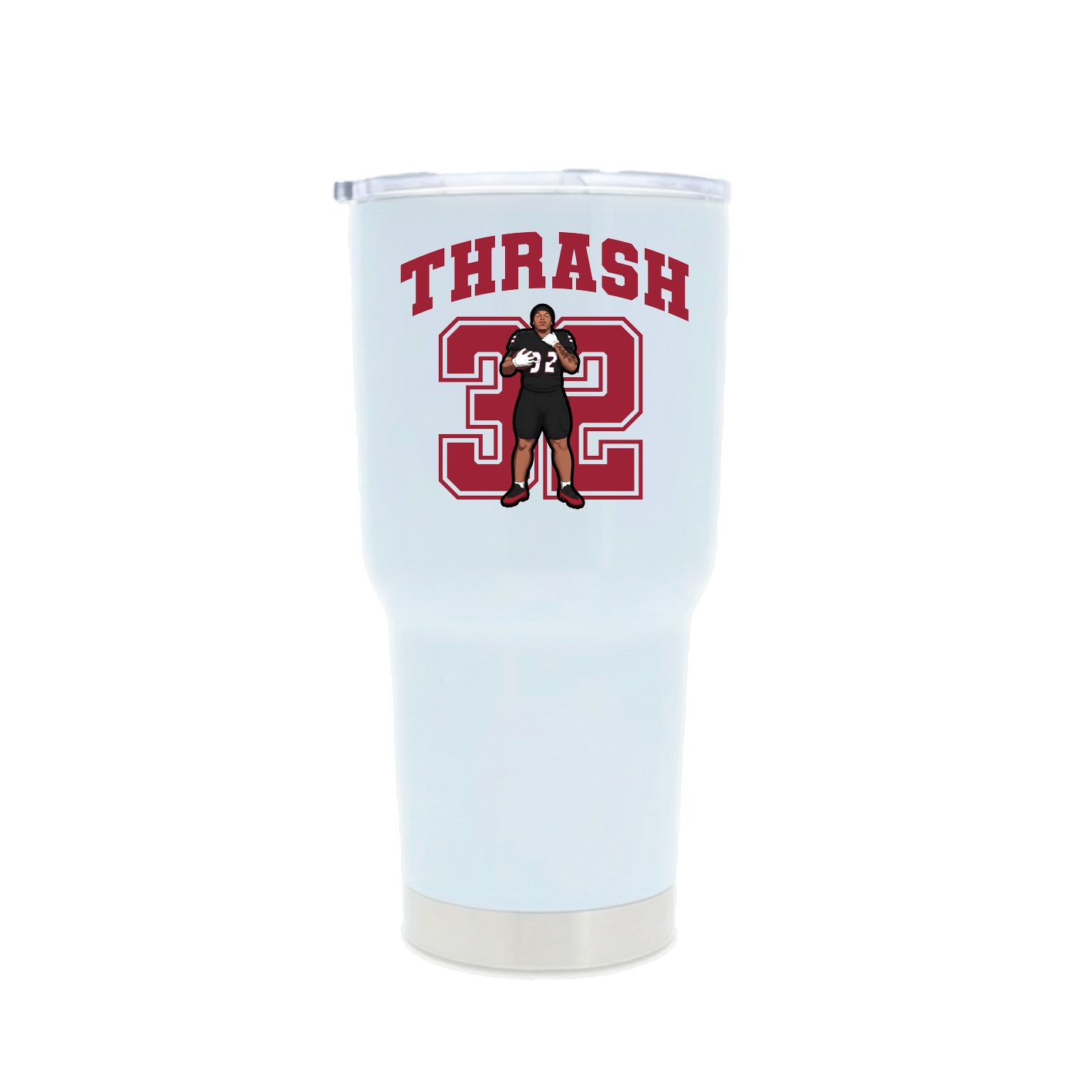 30oz Stainless Steel Tumbler — Number in White