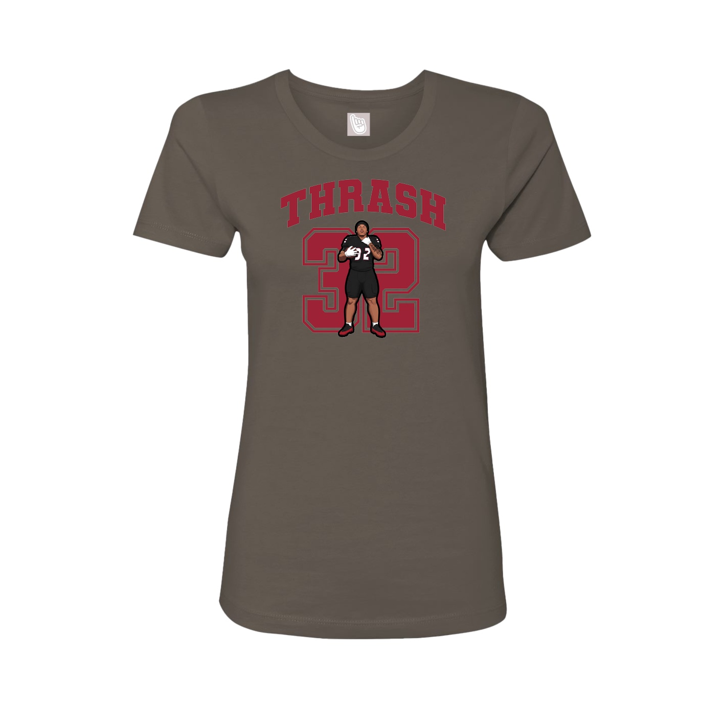 Fitted Women's Tee — Number in Grey