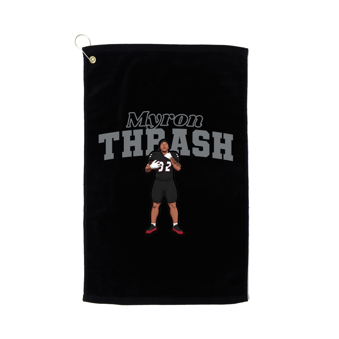 Golf Towel — Name Arch in Black