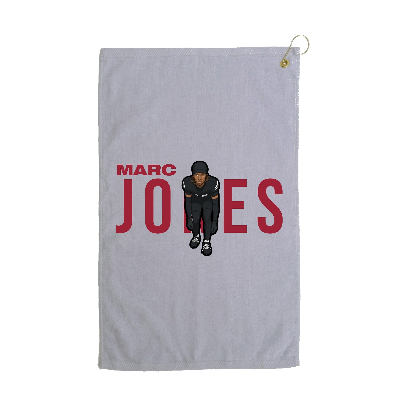 Golf Towel — Player Name in Grey