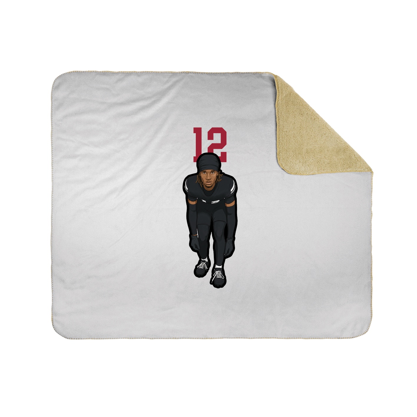 Throw Blanket — Number Top in White