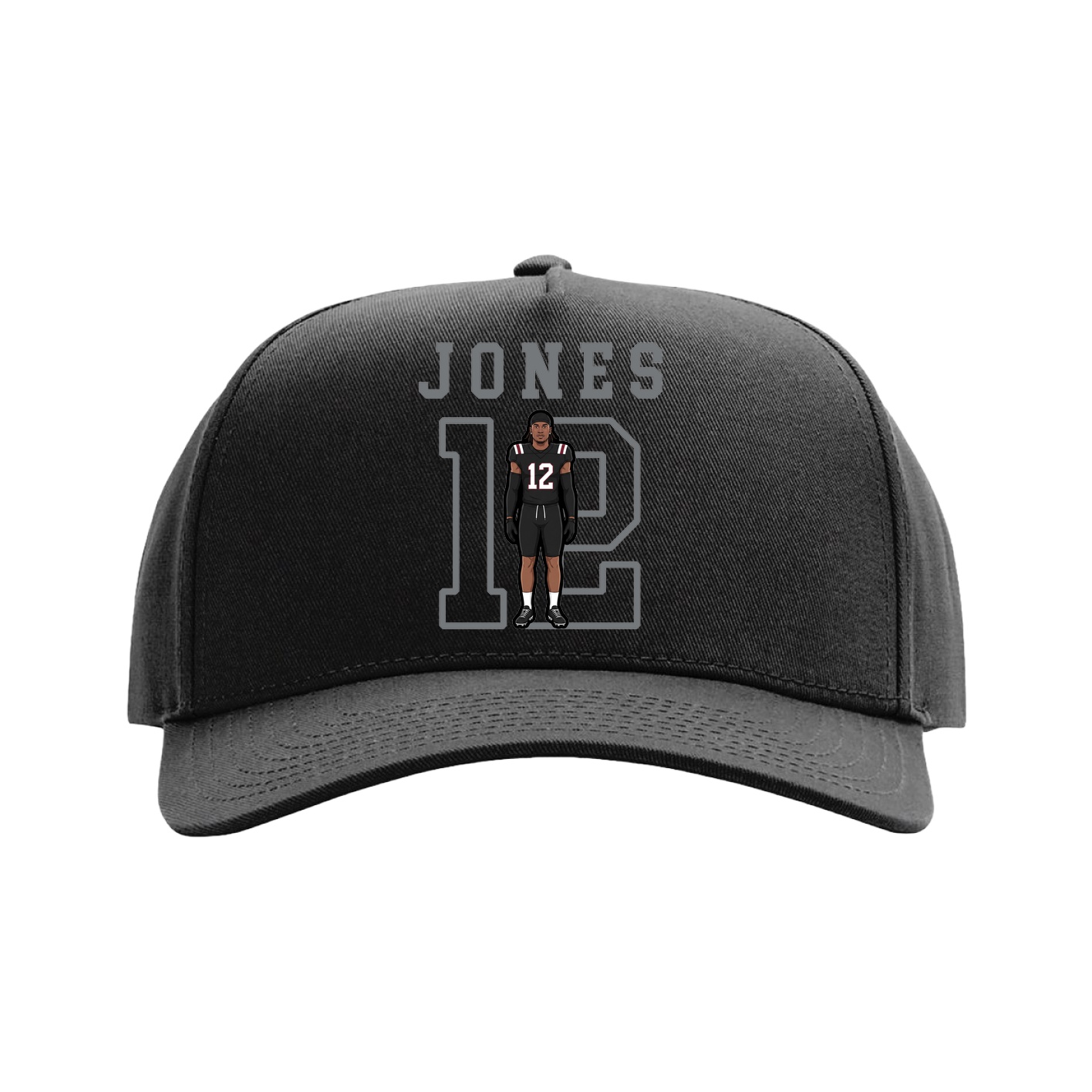 Full Fabric Five-Panel Champ Cap — Shirsey in Black