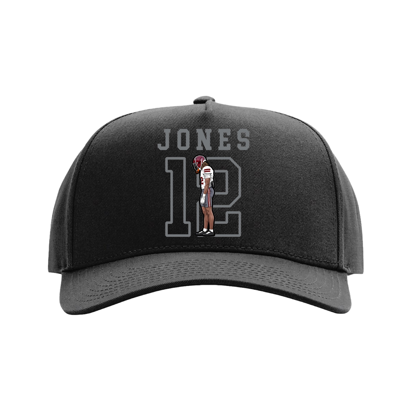 Full Fabric Five-Panel Champ Cap — Shirsey in Black