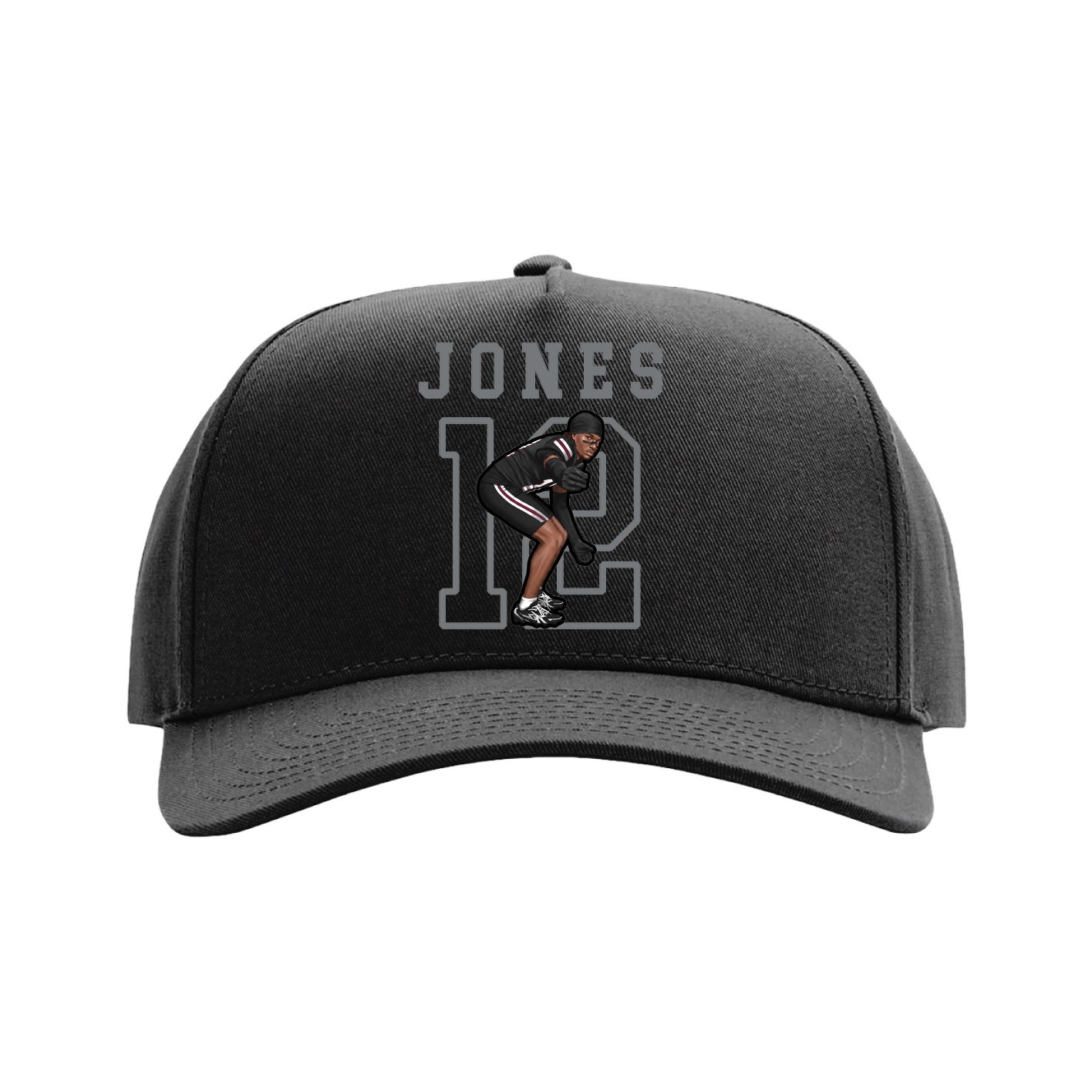 Full Fabric Five-Panel Champ Cap — Shirsey in Black