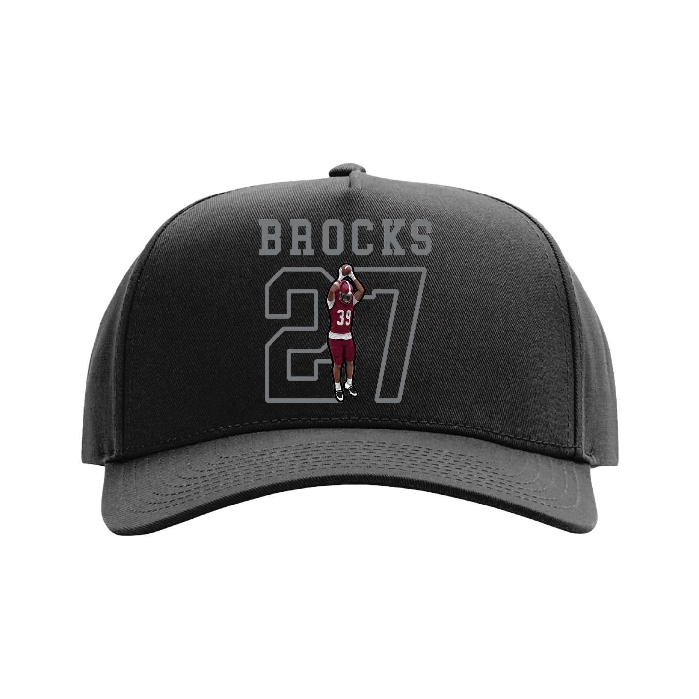 Full Fabric Five-Panel Champ Cap — Shirsey in Black