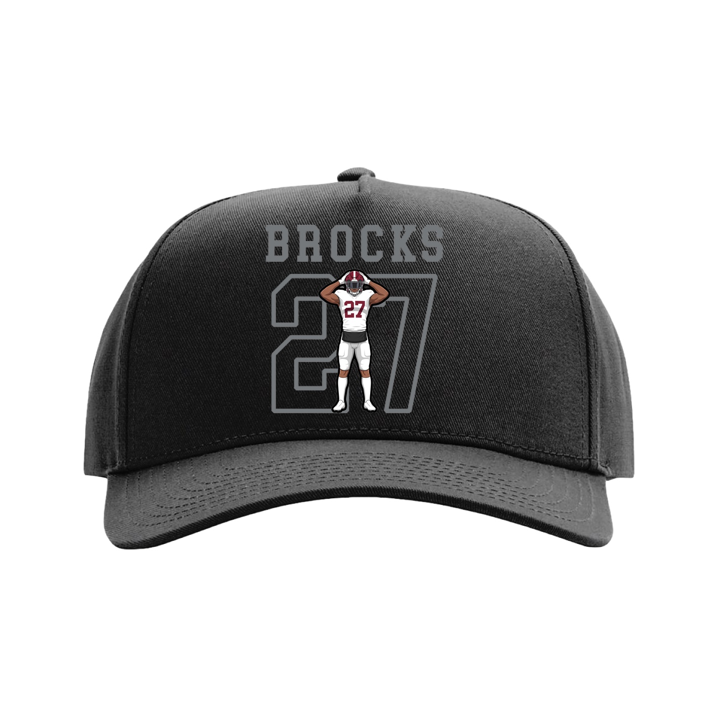 Full Fabric Five-Panel Champ Cap — Shirsey in Black