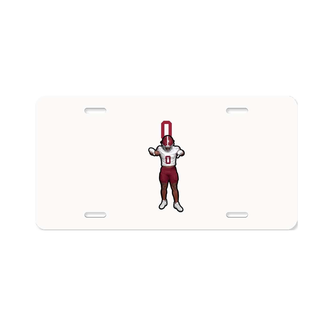 License Plate — Number Top in Classic