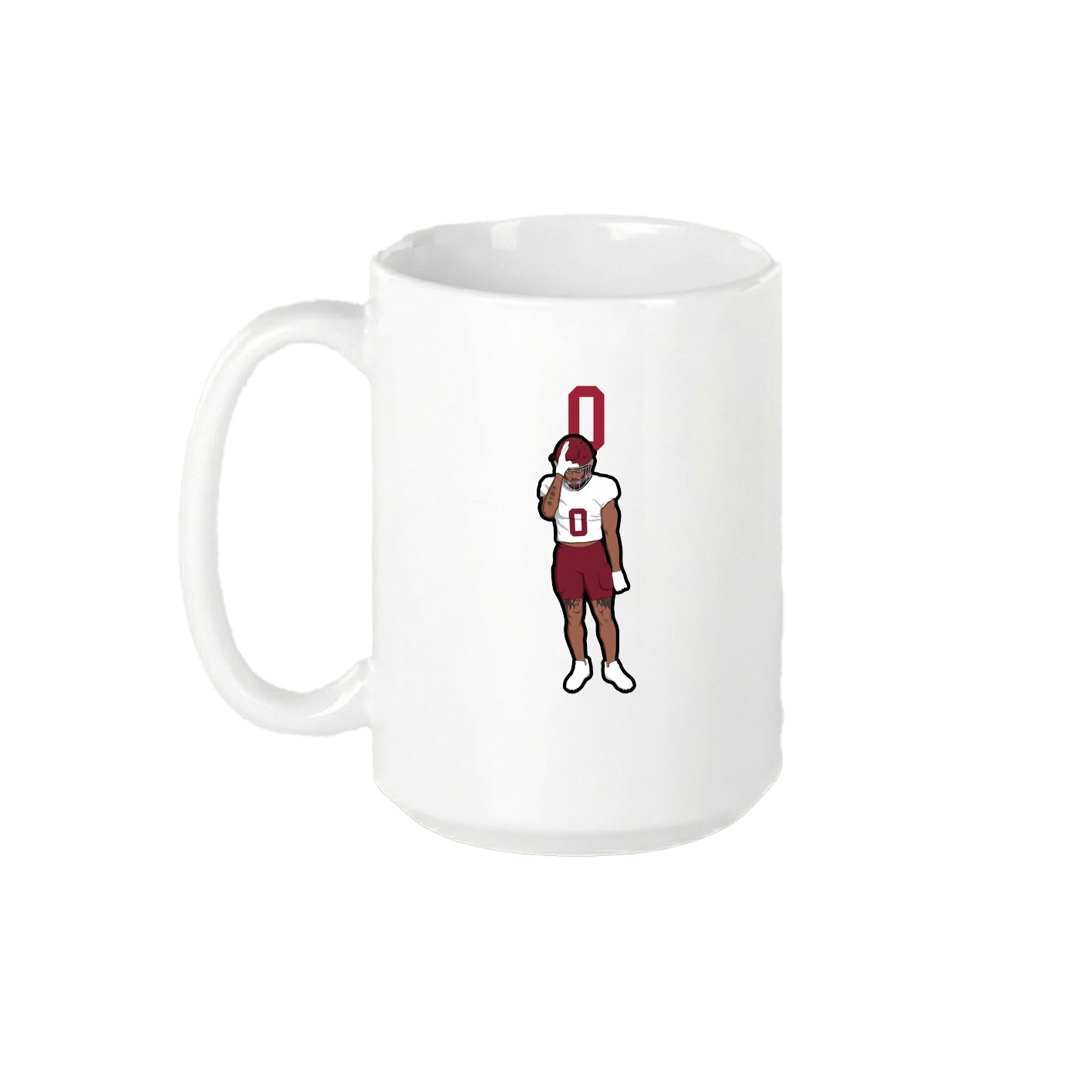 15oz Coffee Mug — Number Top in White