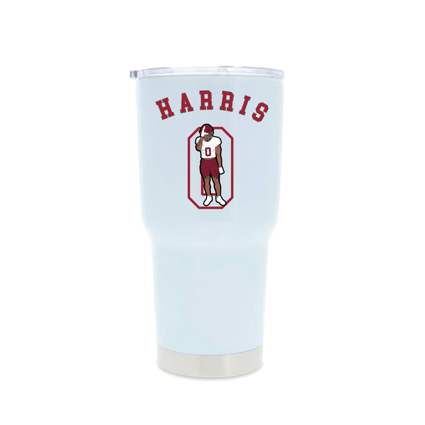 30oz Stainless Steel Tumbler — Shirsey Arch in White