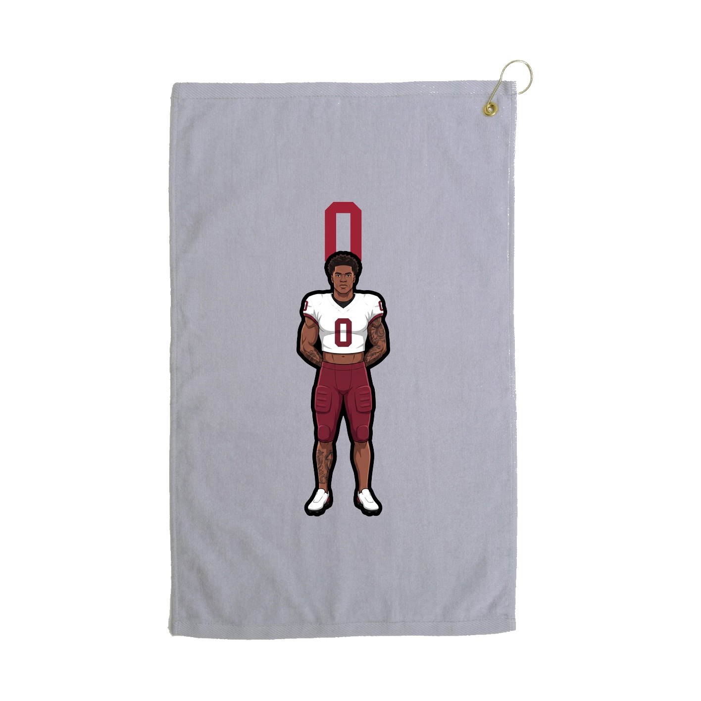 Golf Towel — Number Top in Grey