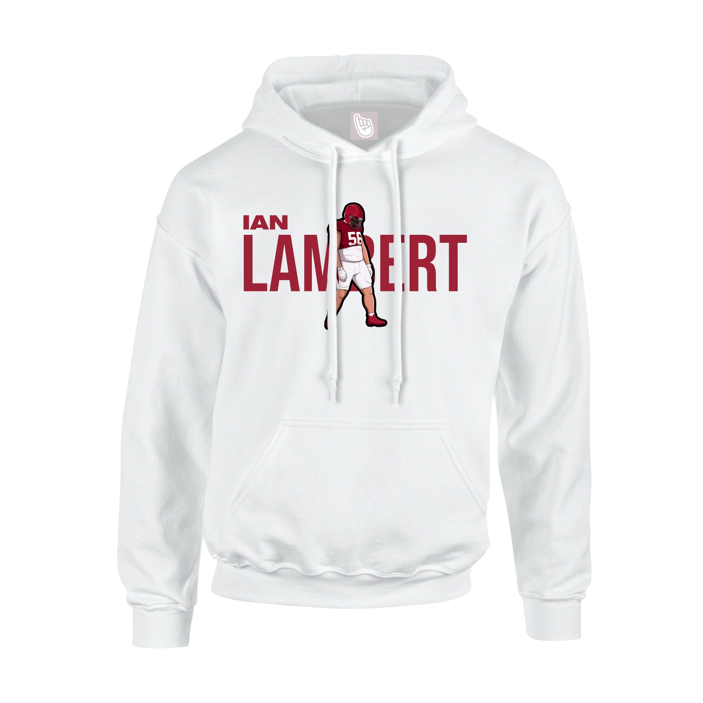 Youth Hoodie — Player Name in White