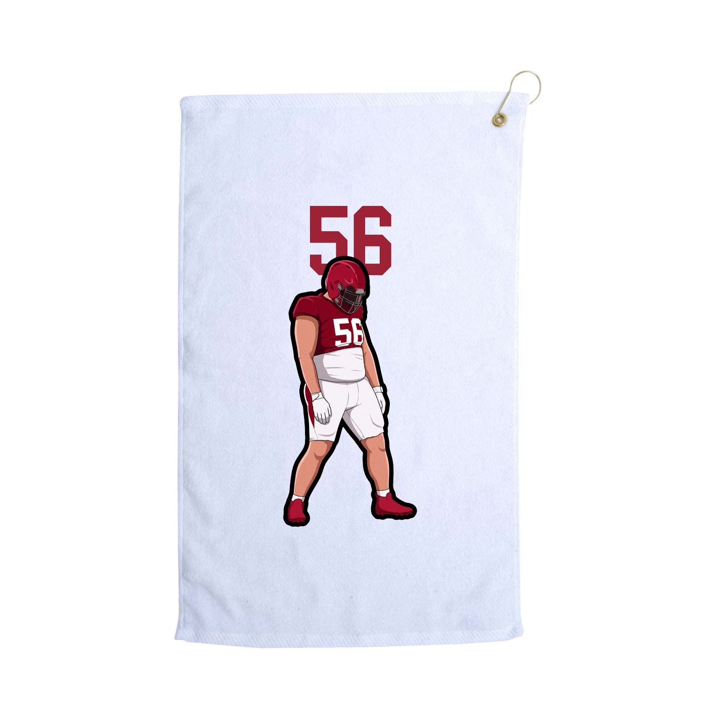 Golf Towel — Number Top in White