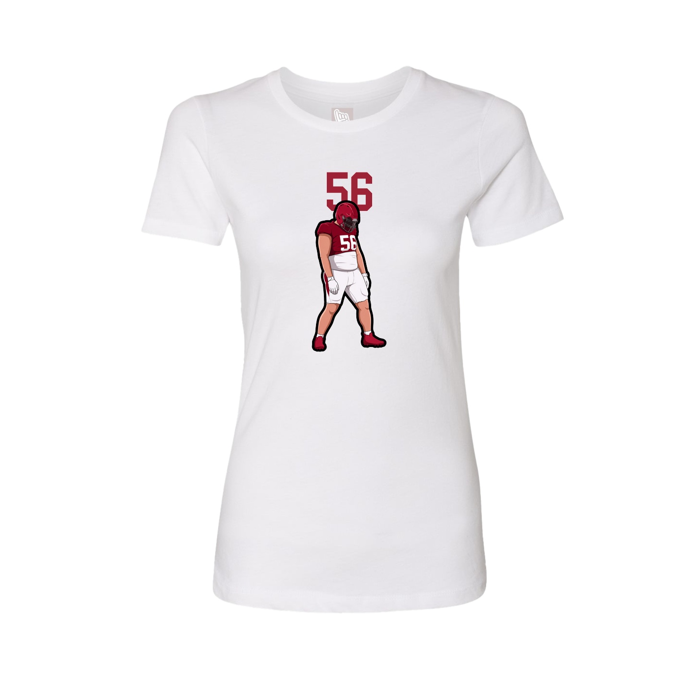 Fitted Women's Tee — Number Top in White