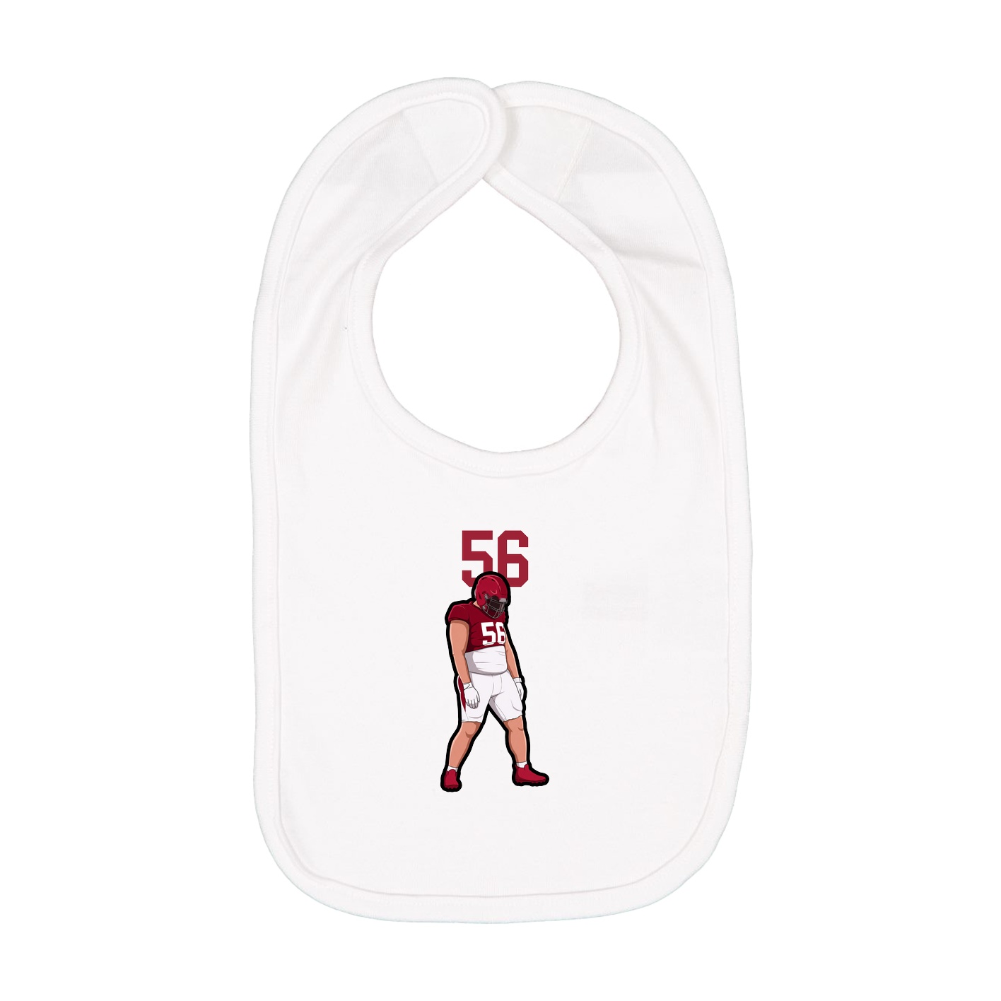Infant Bib — Number Top in White
