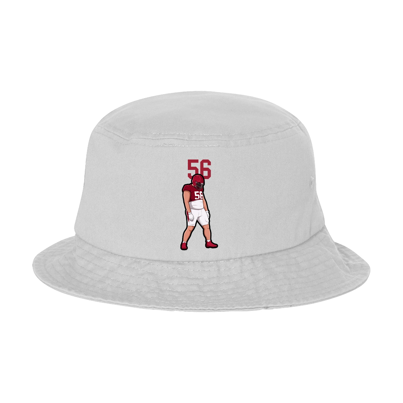 Bucket Cap — Number Top in White