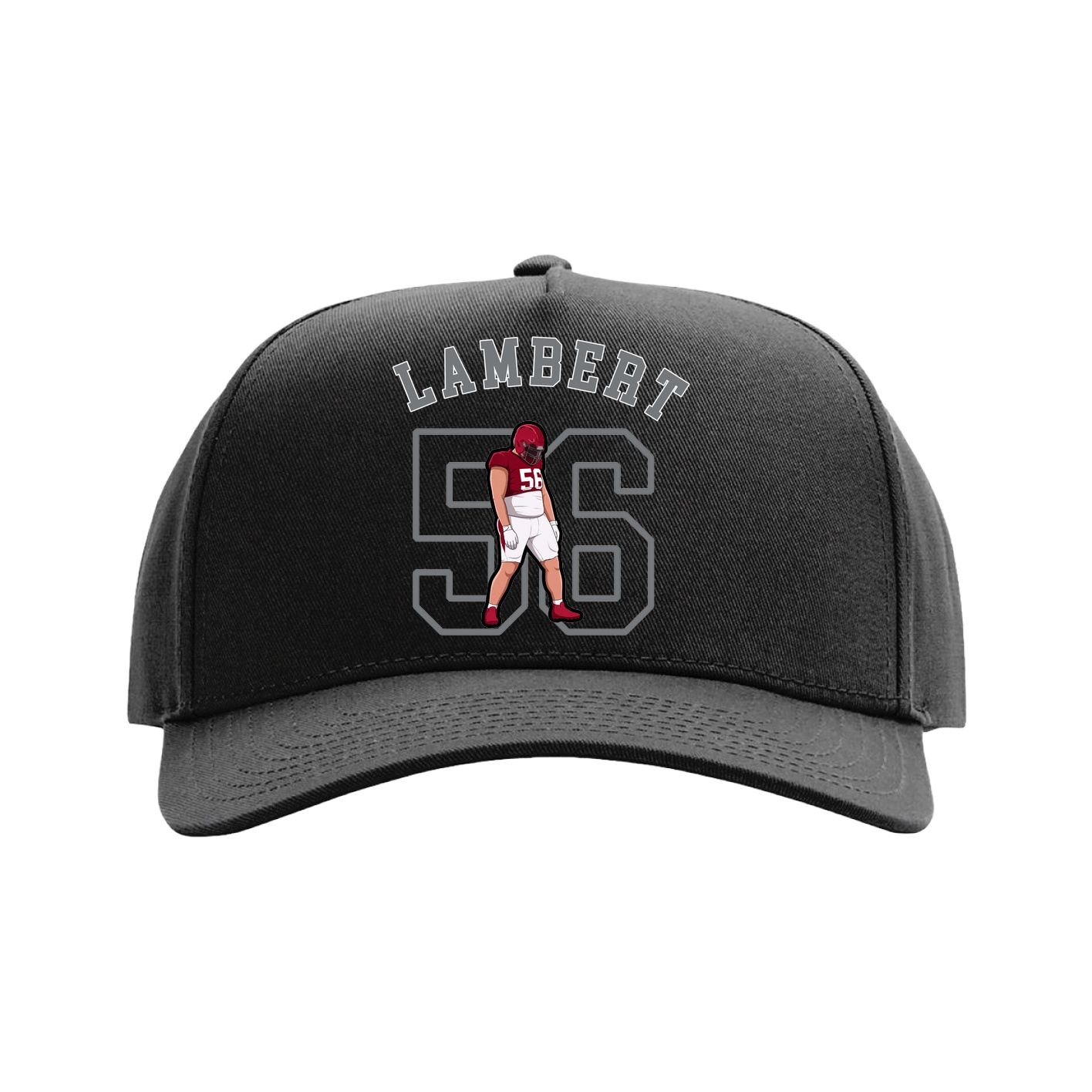 Full Fabric Five-Panel Champ Cap — Shirsey Arch in Black