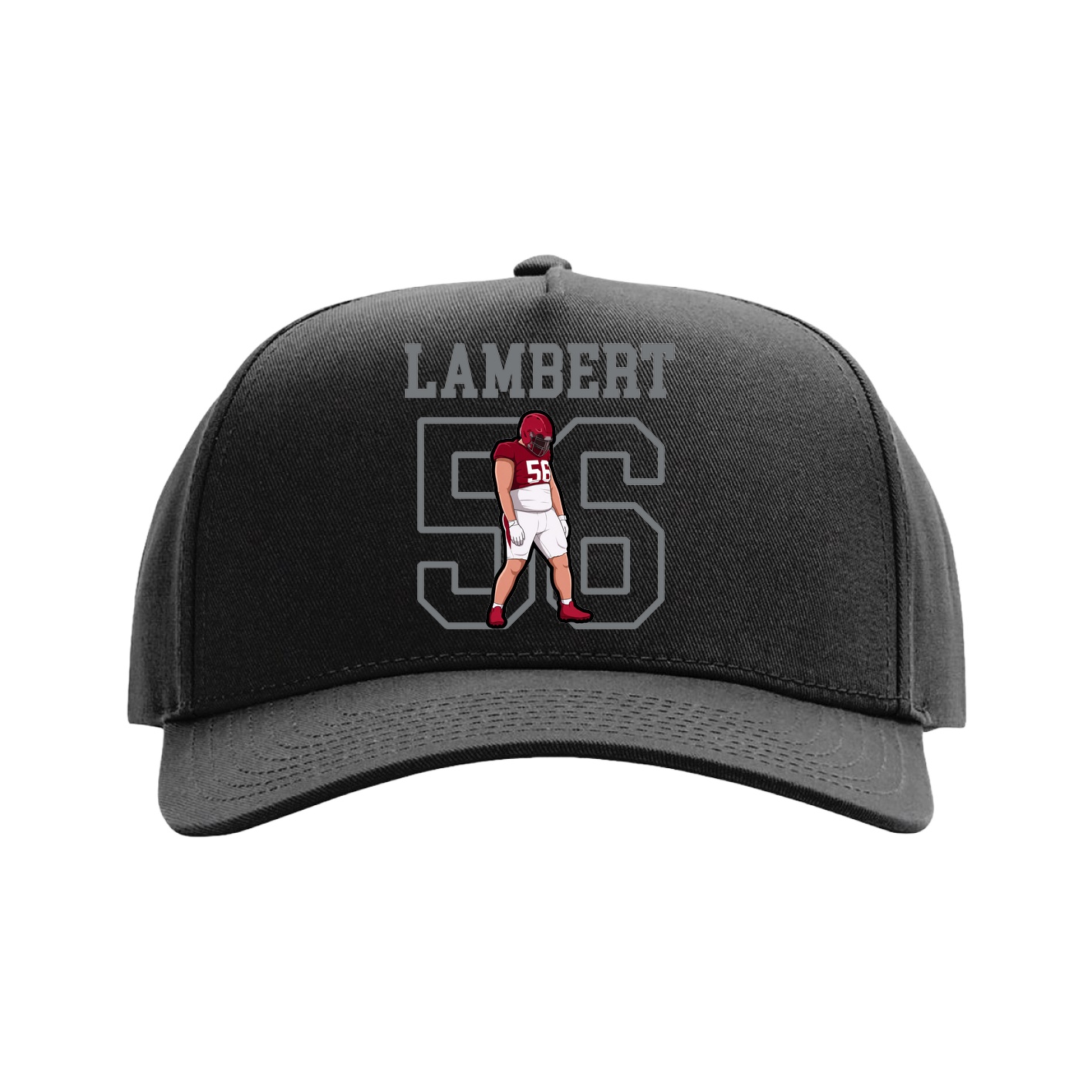 Full Fabric Five-Panel Champ Cap — Shirsey in Black