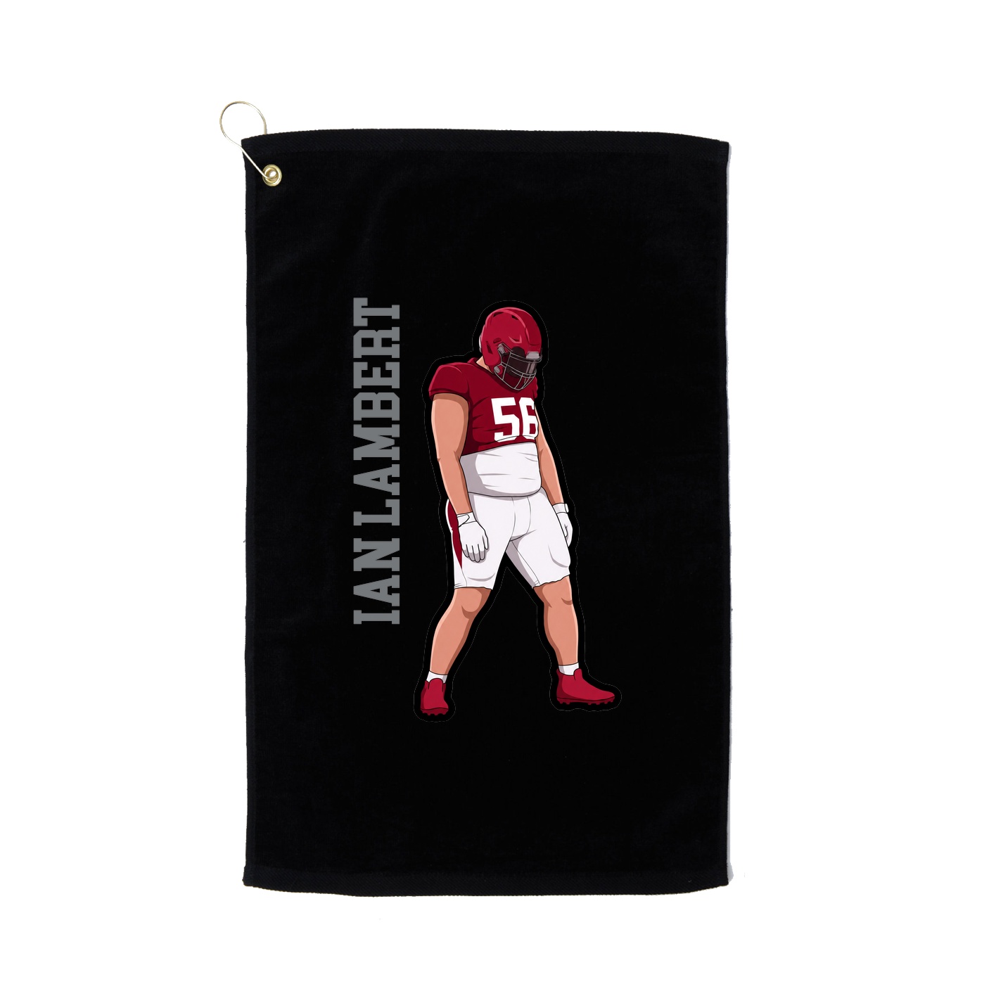Golf Towel — Name Vertical in Black