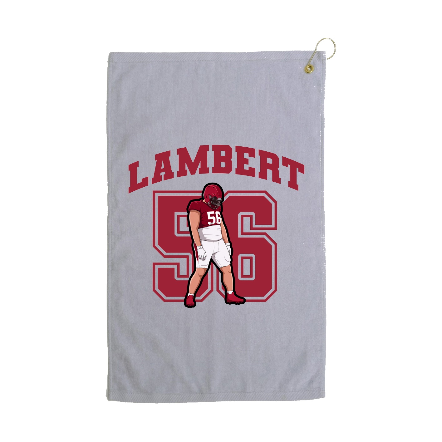 Golf Towel — Number in Grey