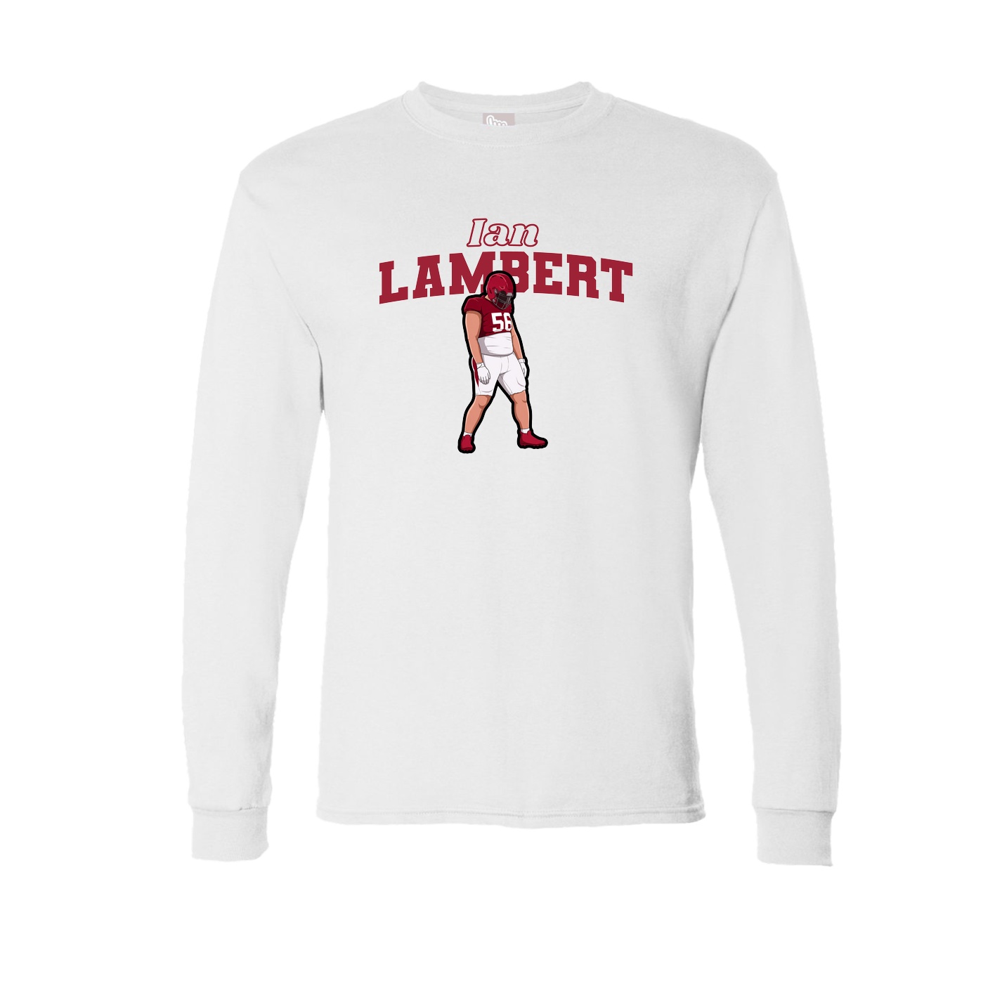 Long Sleeve Tee — Name Arch in White