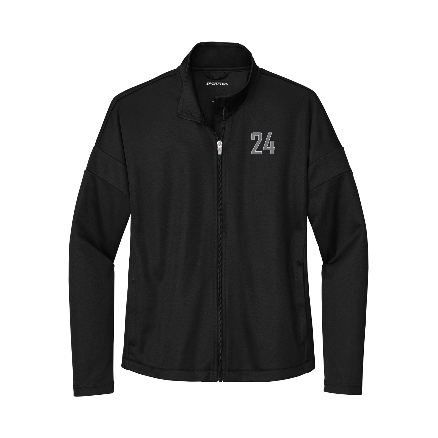 Womens Team Travel Full-Zip Jacket — Front Shirsy in Black