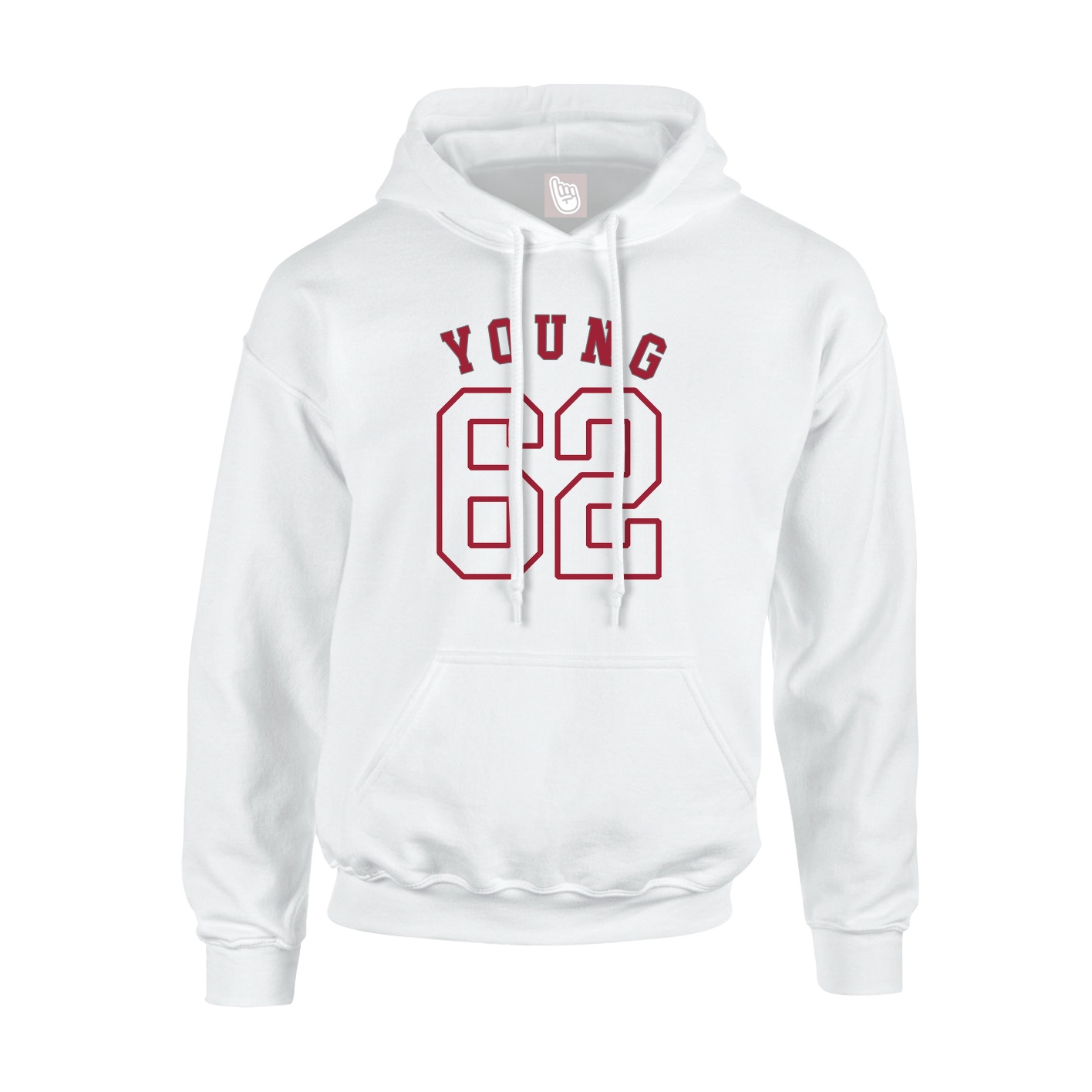Youth Hoodie — Shirsey Arch in White