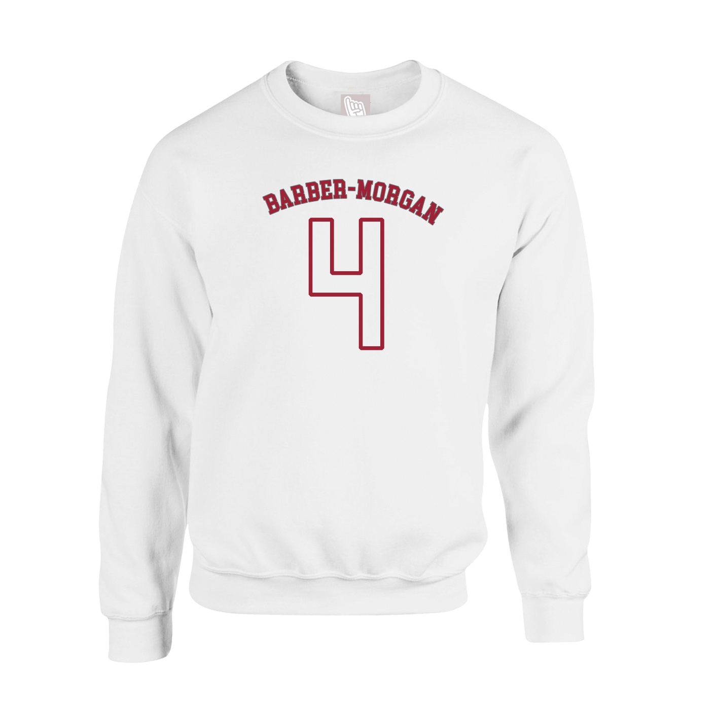 Fleece Crew — Shirsey Arch in White