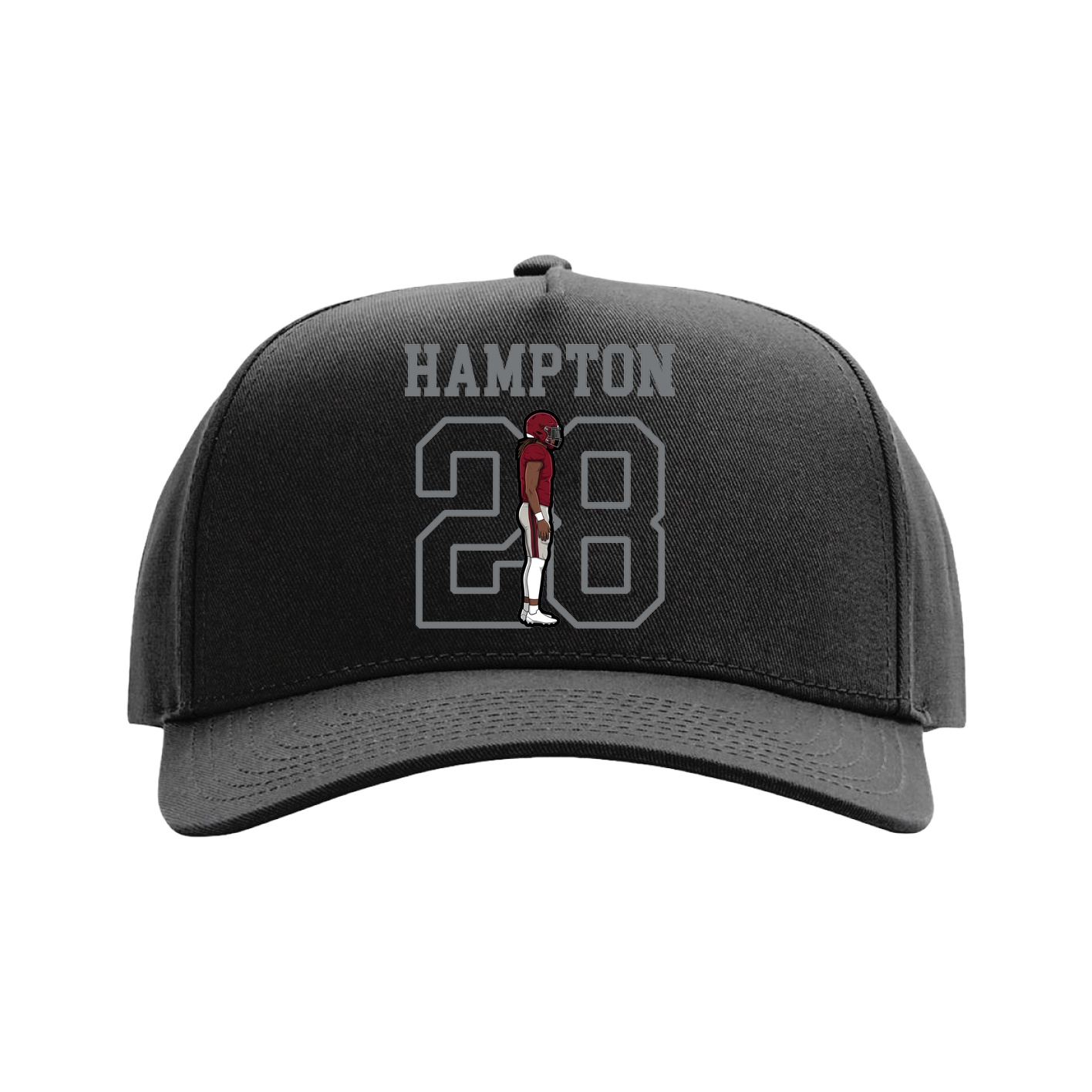 Full Fabric Five-Panel Champ Cap — Shirsey in Black