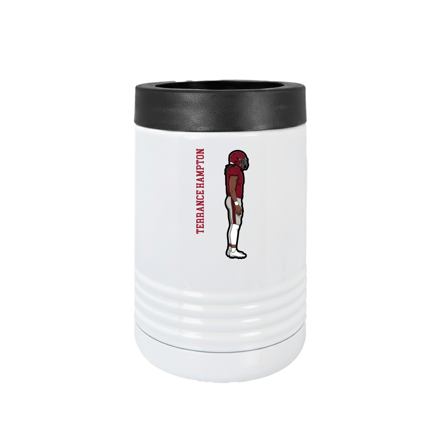 Beverage Holder — Name Vertical in White
