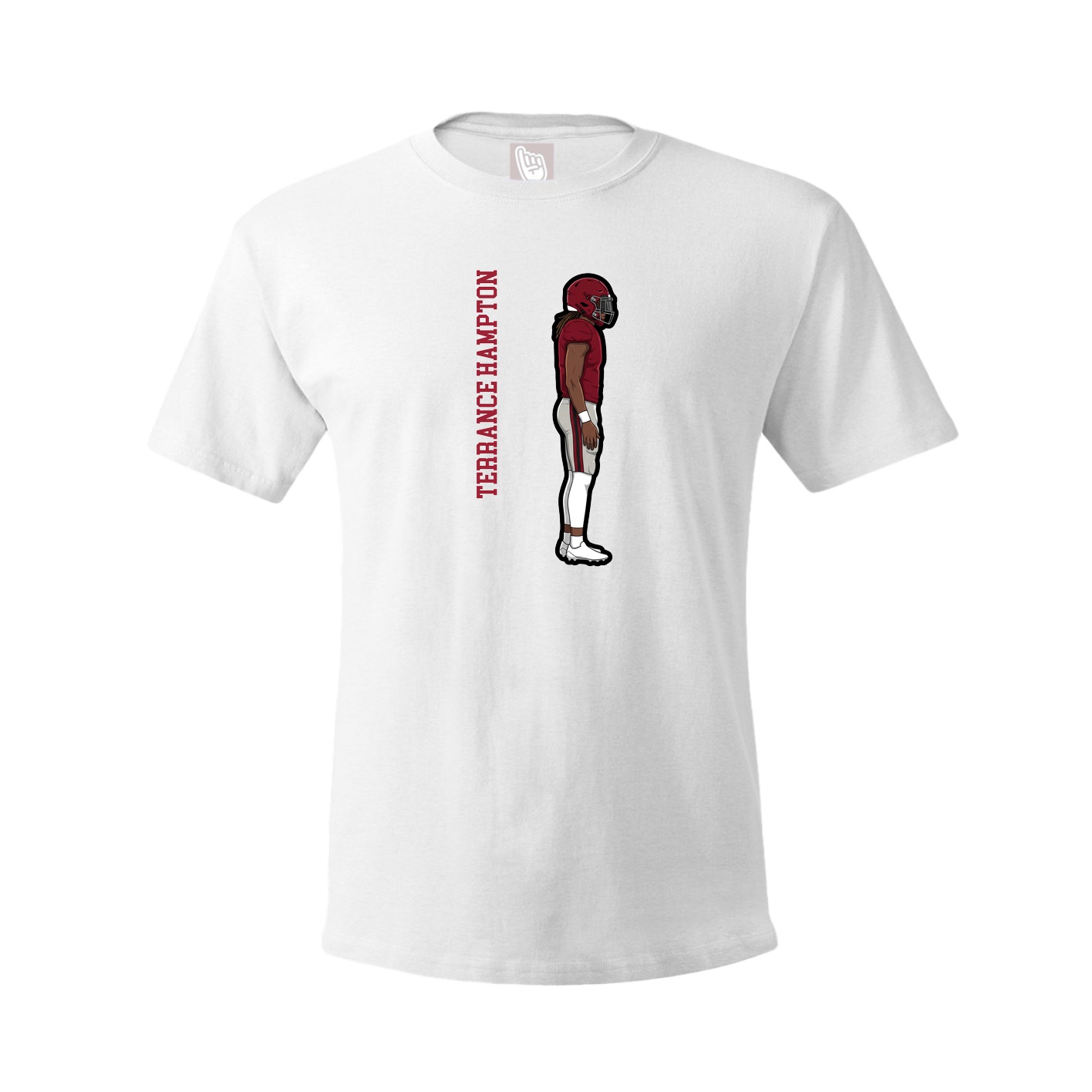 Tee — Name Vertical in White