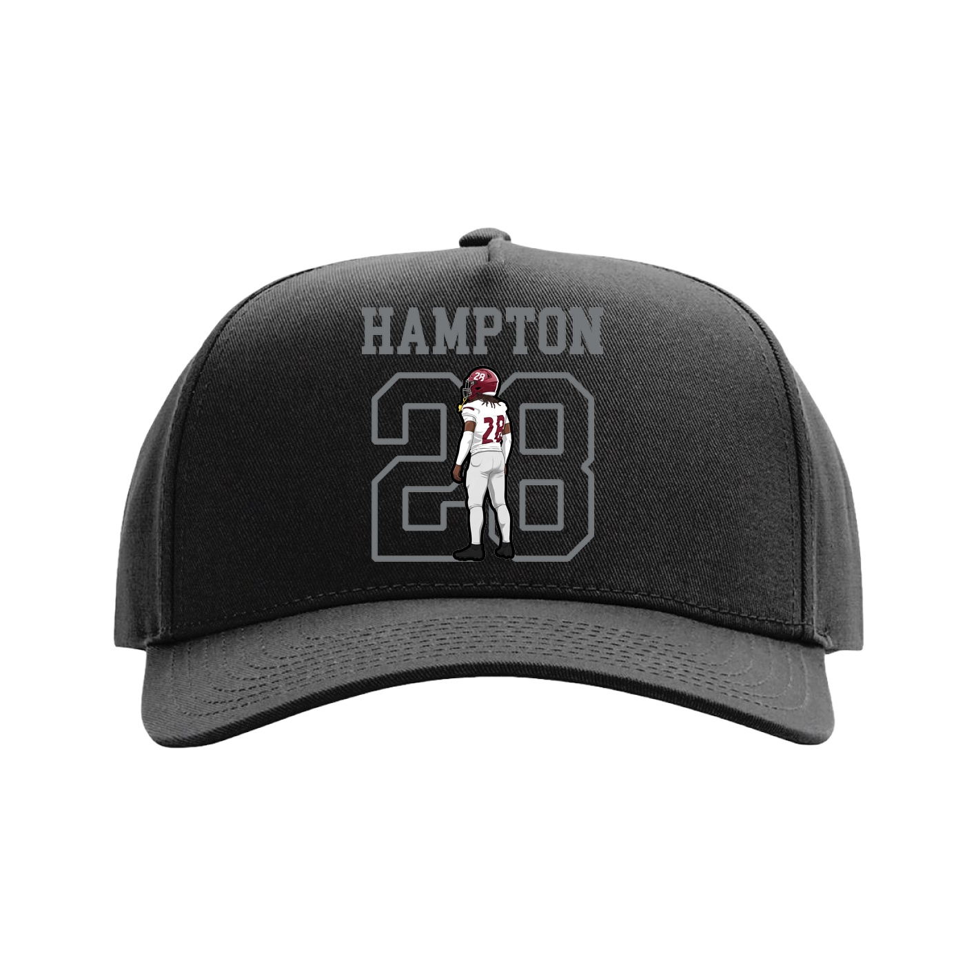 Full Fabric Five-Panel Champ Cap — Shirsey in Black