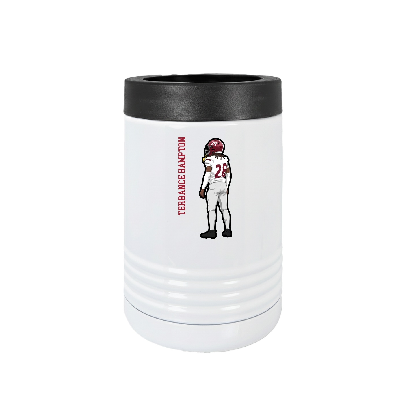 Beverage Holder — Name Vertical in White