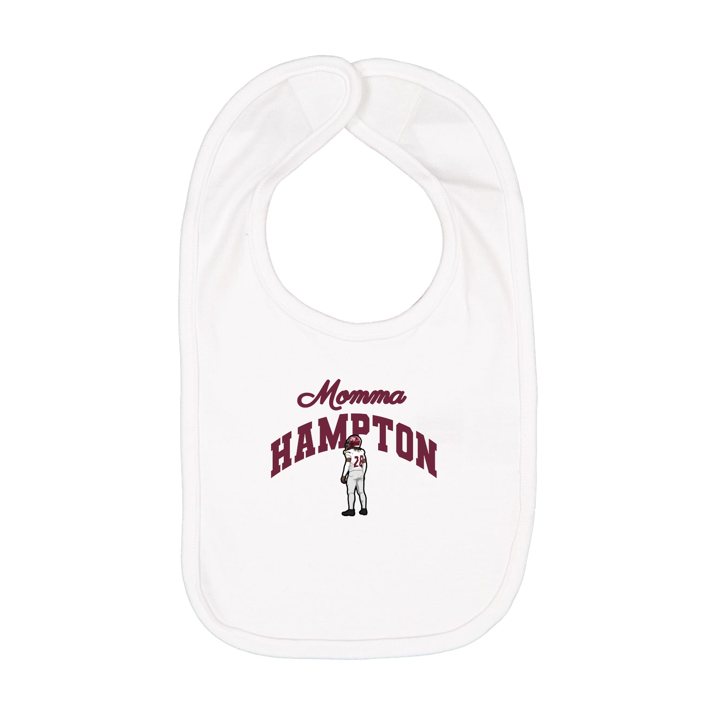 Infant Bib — Mothers Day Arch in White