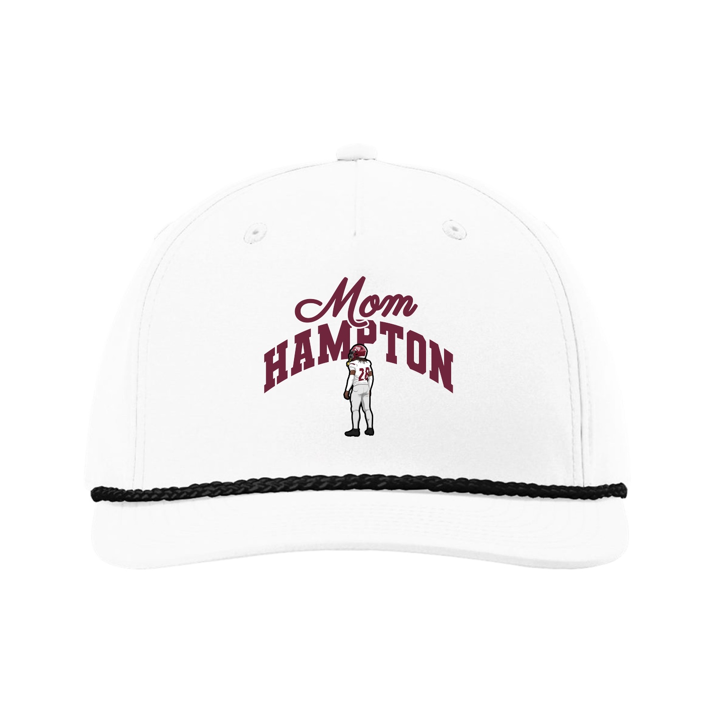 Five-Panel Classic Rope Cap — Mothers Day Arch in White