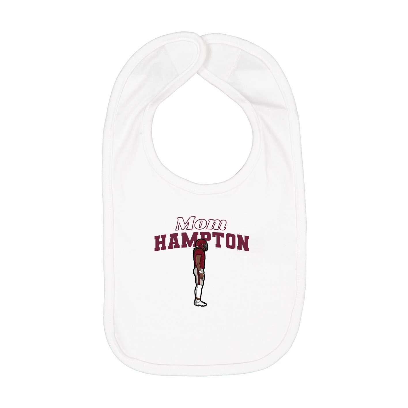 Infant Bib — Mothers Day Block in White