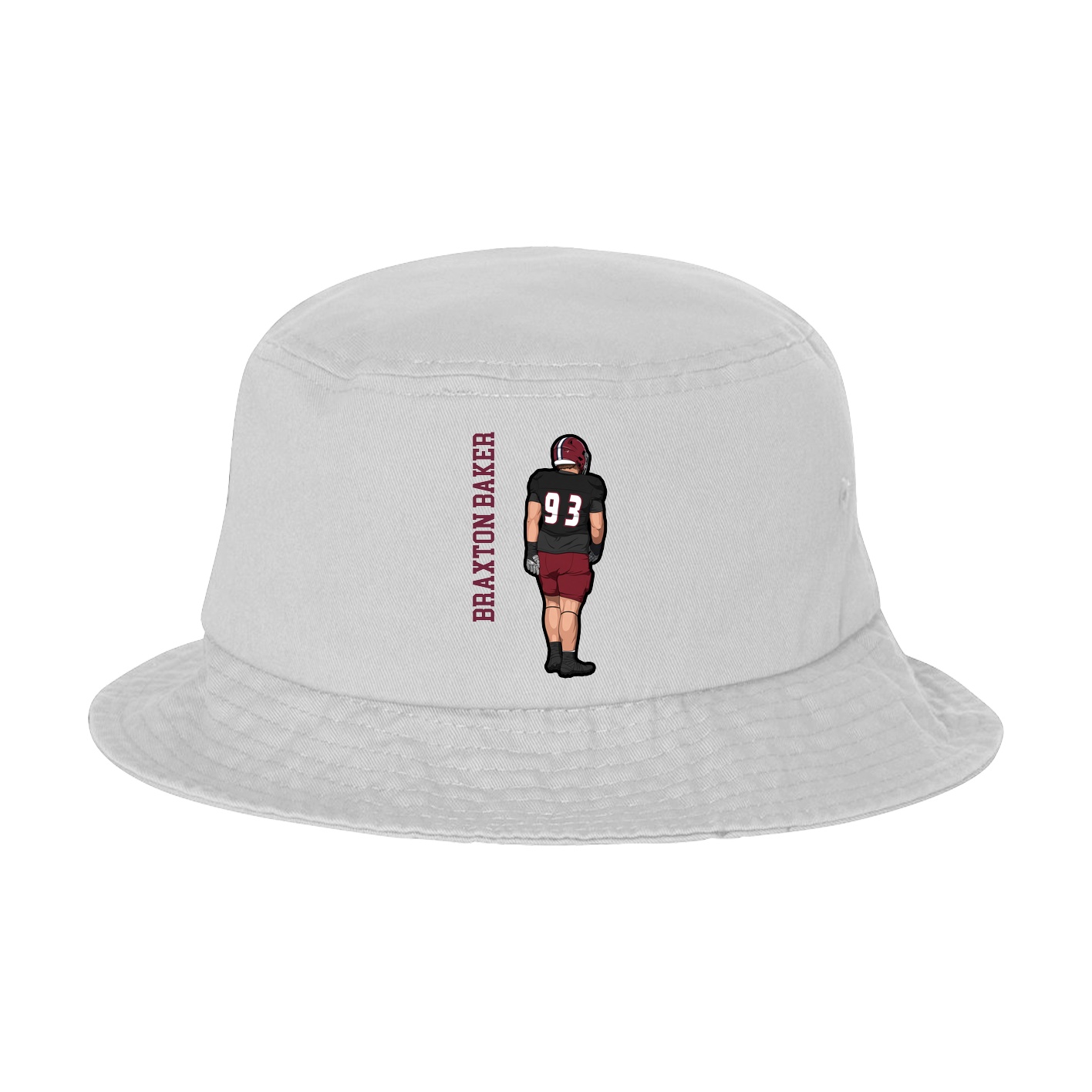 Bucket Cap — Name Vertical in White