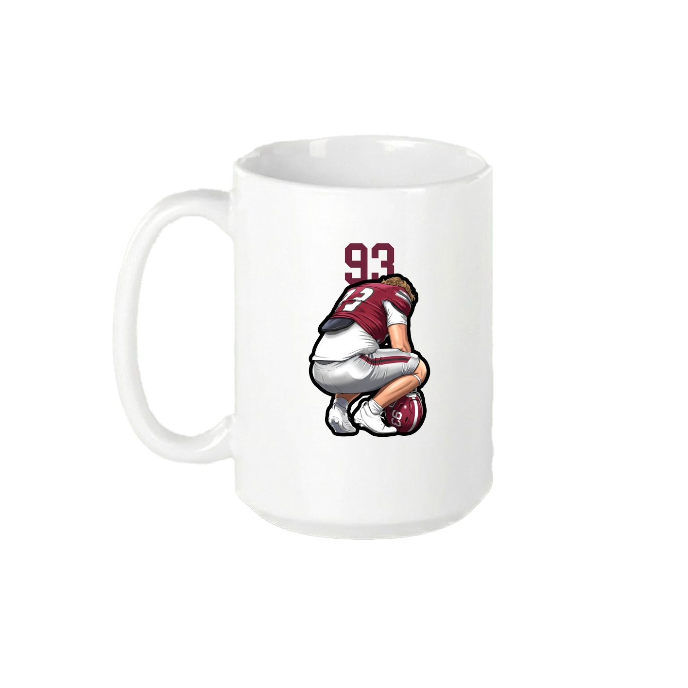15oz Coffee Mug — Number Top in White