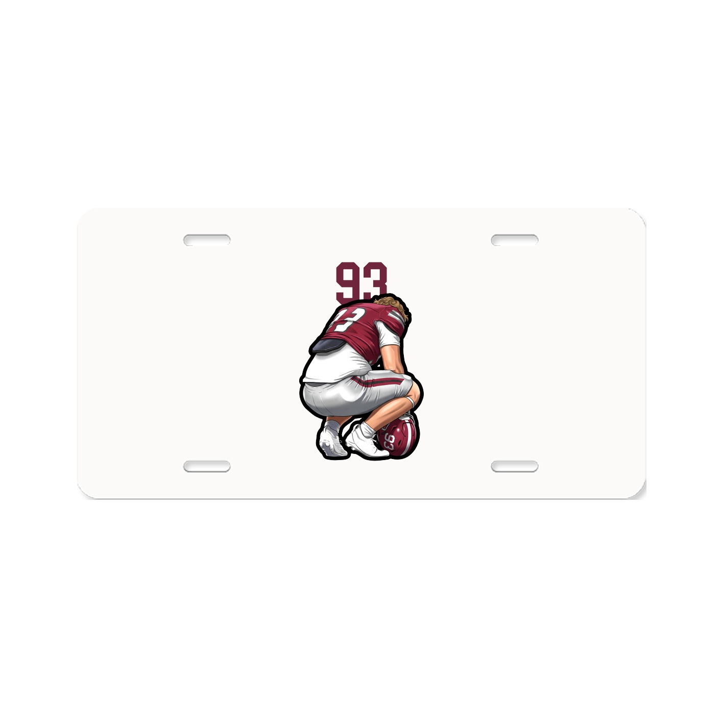License Plate — Number Top in Classic