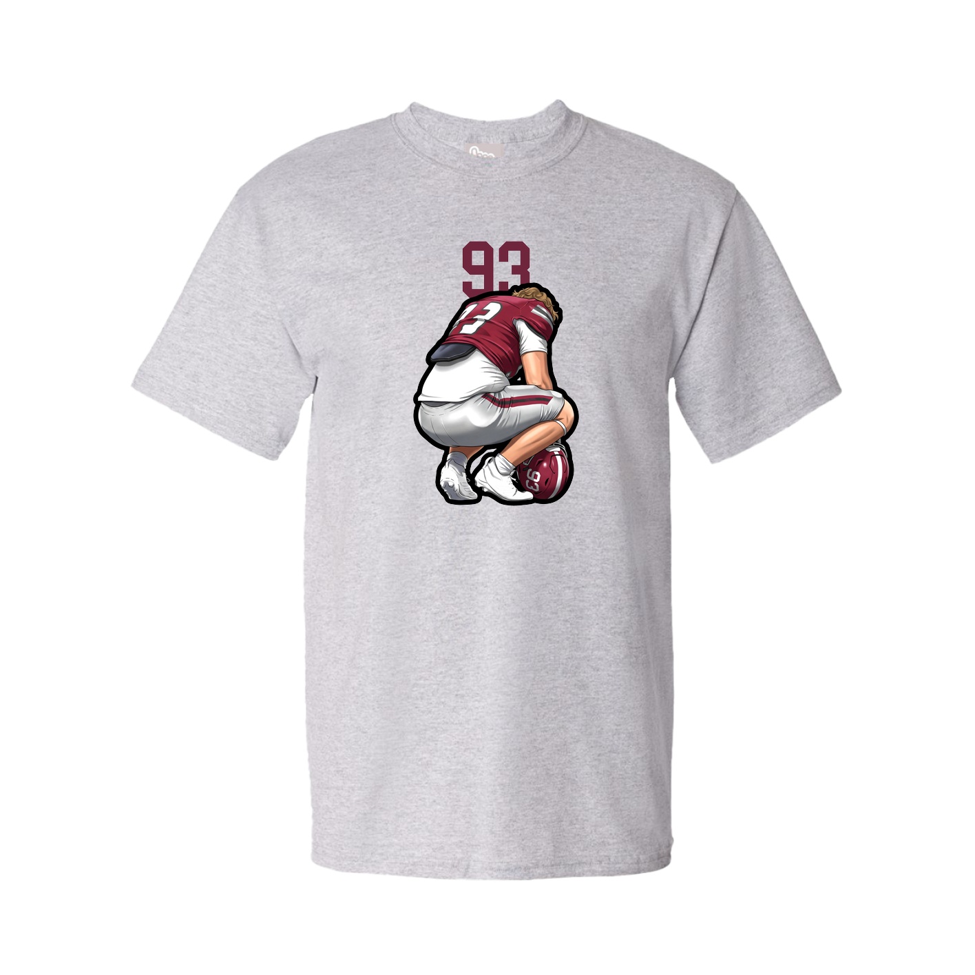 Youth Tee — Number Top in Grey