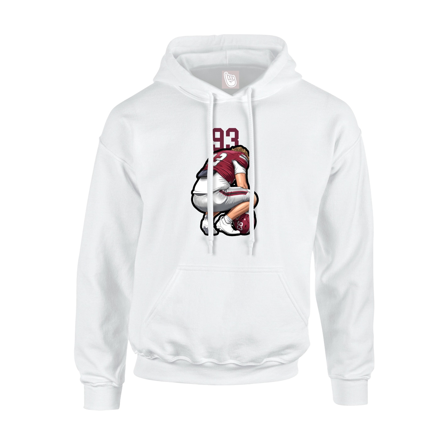 Hoodie — Number Top in White
