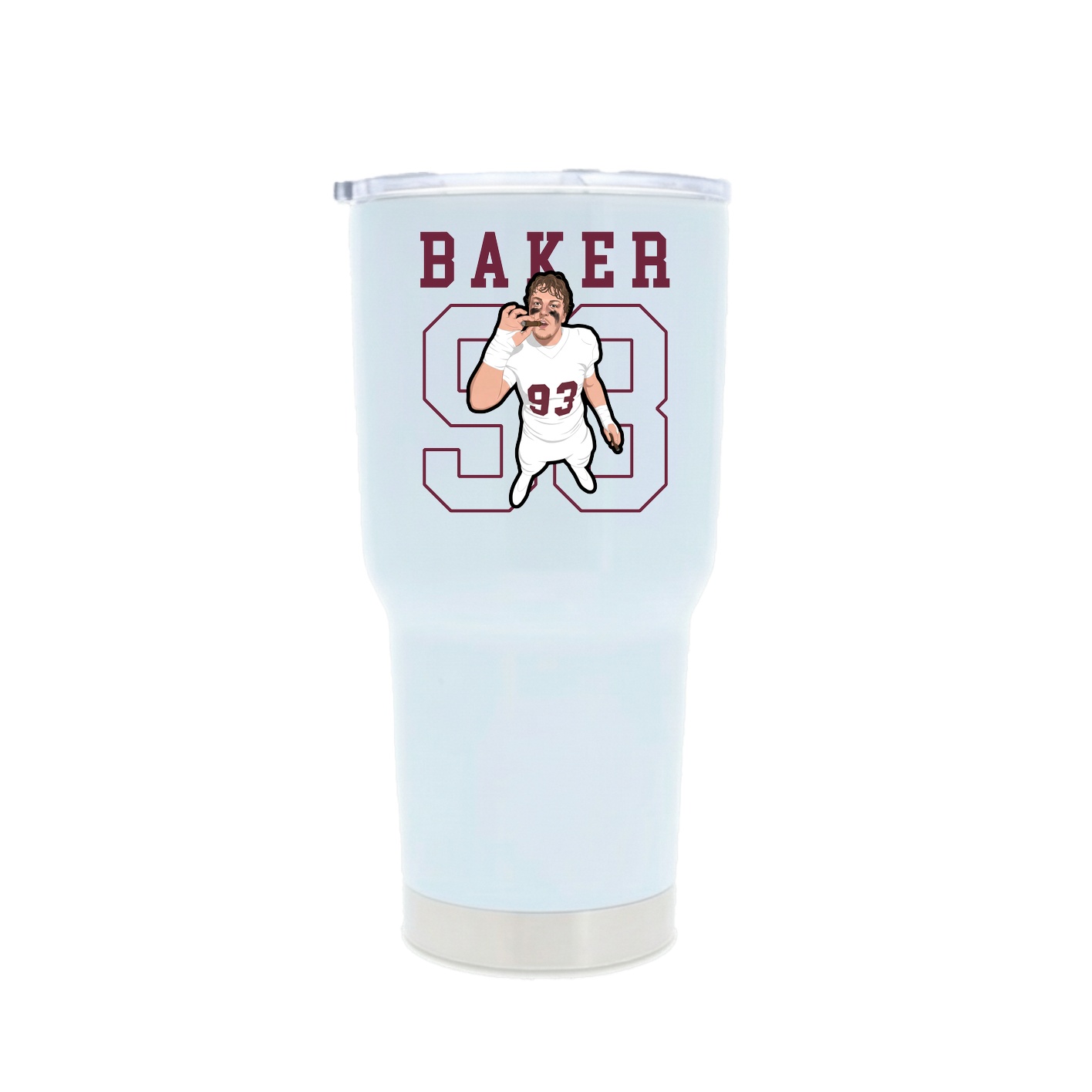 30oz Stainless Steel Tumbler — Shirsey in White