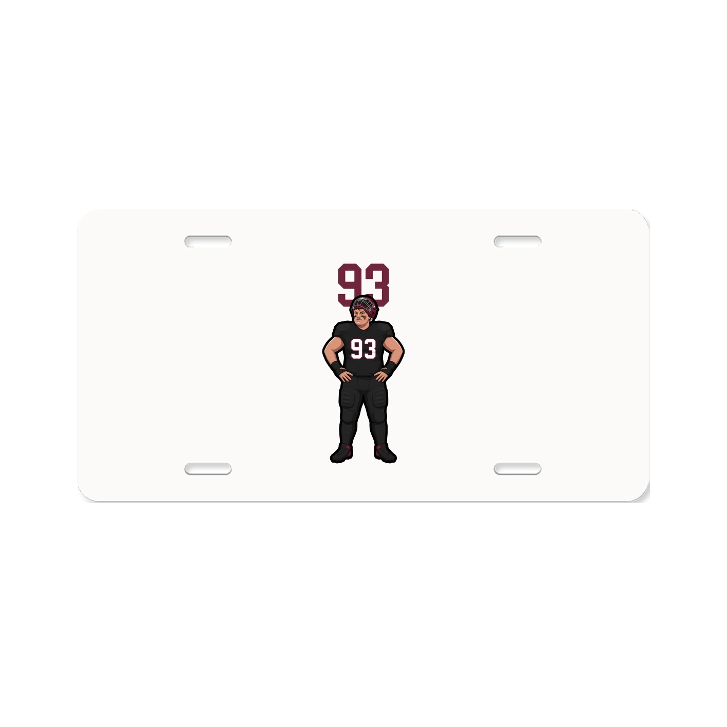 License Plate — Number Top in Classic